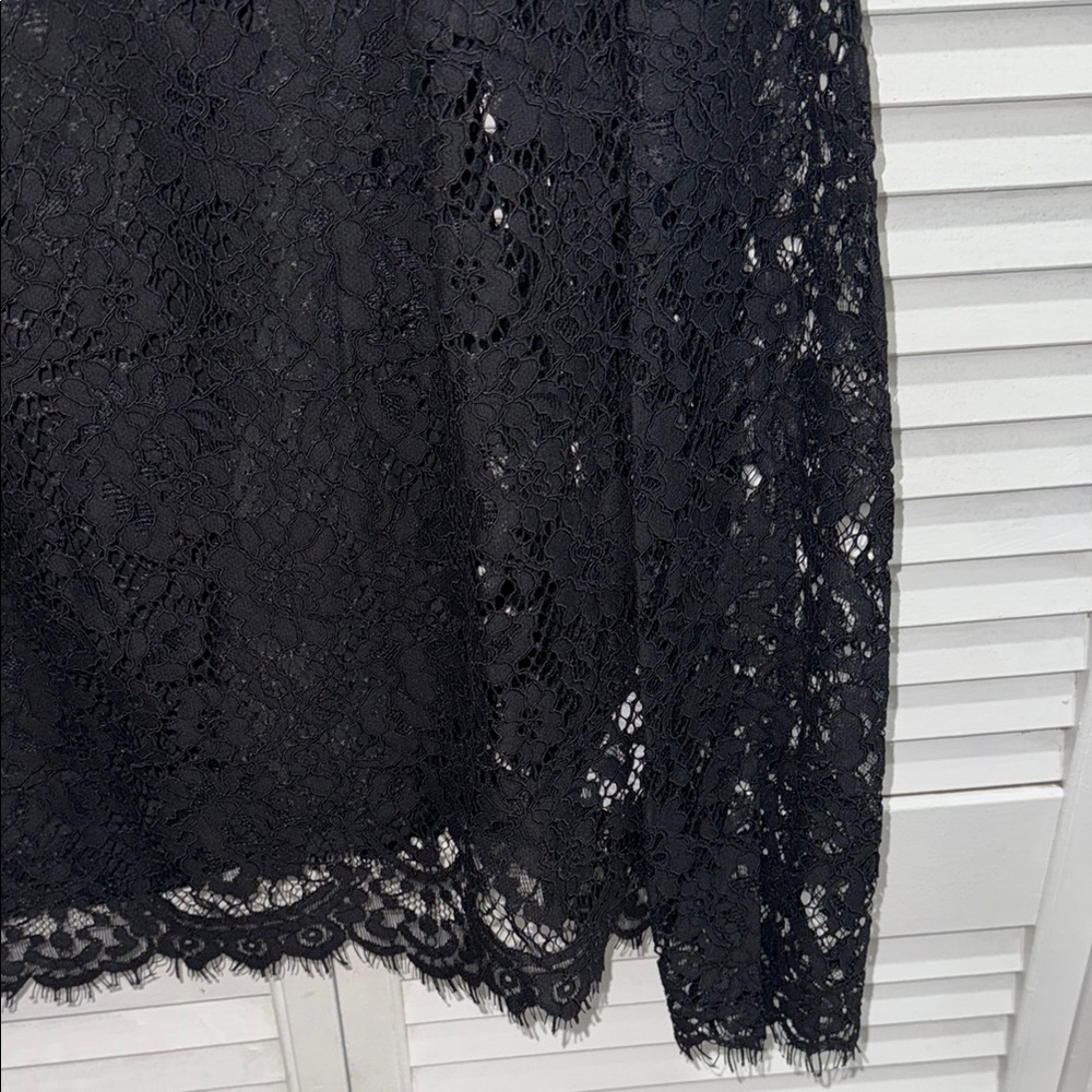 J. Crew Elegant Black Lace Top with Bow Accents - Picture 5 of 9